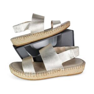 Cole Haan Cloudfeel Metallic Espadrille Sandals "Gold" W15883 Women's 7B
